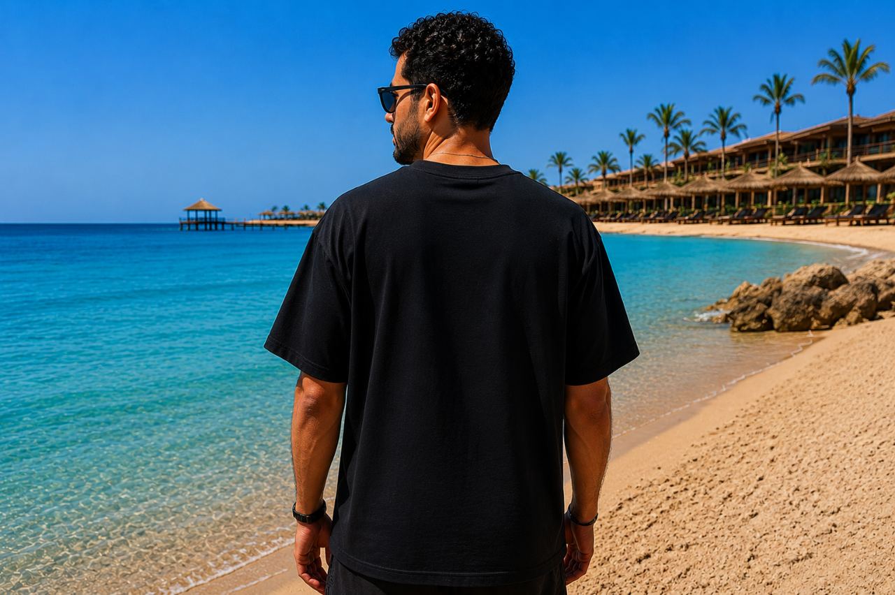Ducktion Black Oversize Tee