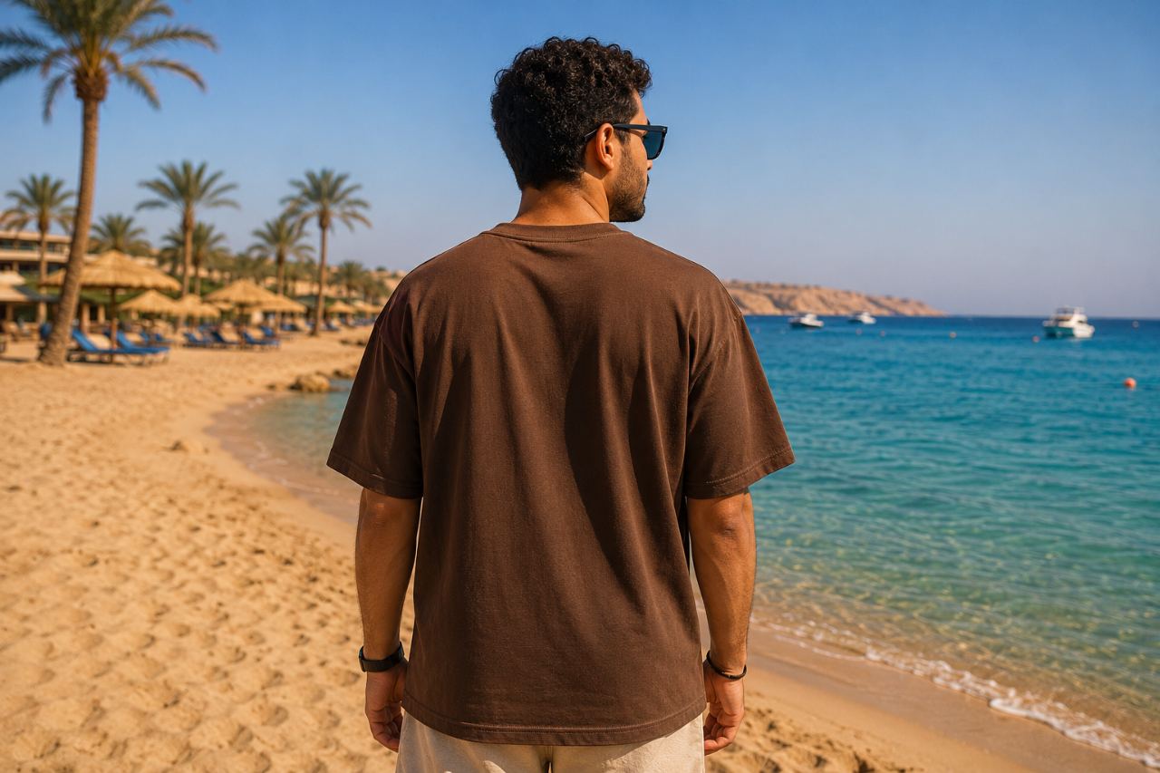 Ducktion Brown Oversize Tee