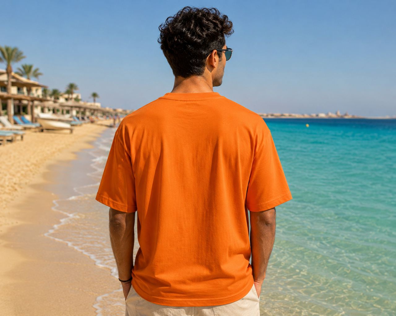 Ducktion Orange Oversize Tee — Orange